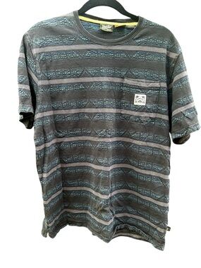 Howler Brothers Faded Black Striped Pocket Tee Surfer Style